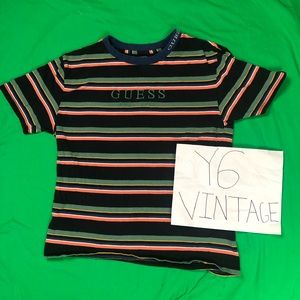 (❌ SOLD ON DEPOP) GUESS Originals Stripe Tee